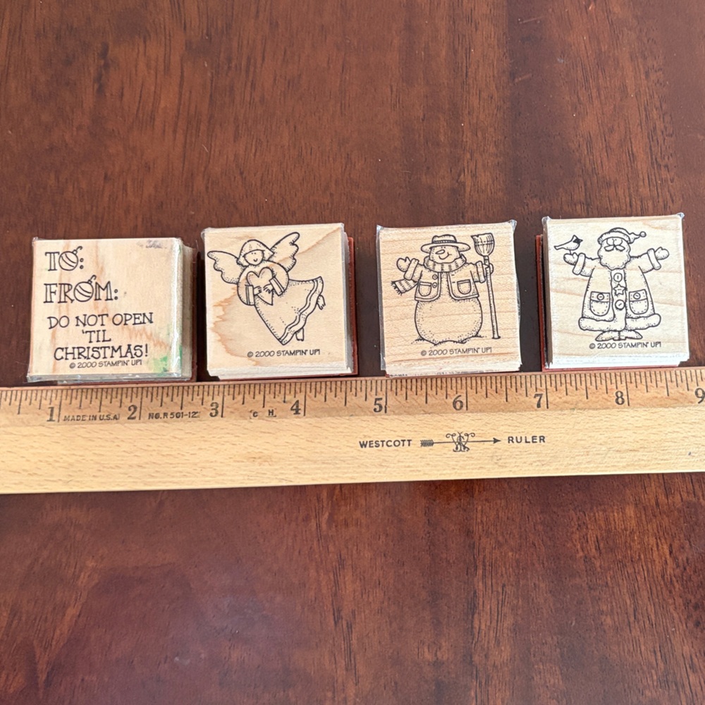 Stampin' Up! Holiday Wooden Stamp Set - Natural Wood